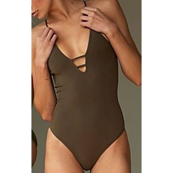 FREE PEOPLE DANCE ALL DAY BODY SUIT SECRET MOSS SIZE XS STYLE 49993025 - Picture 1 of 7